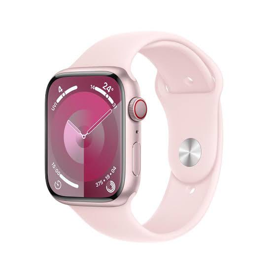 Apple Watch Series 9, Cellular & Wi-Fi, 45mm Graphite Stainless ...Pink