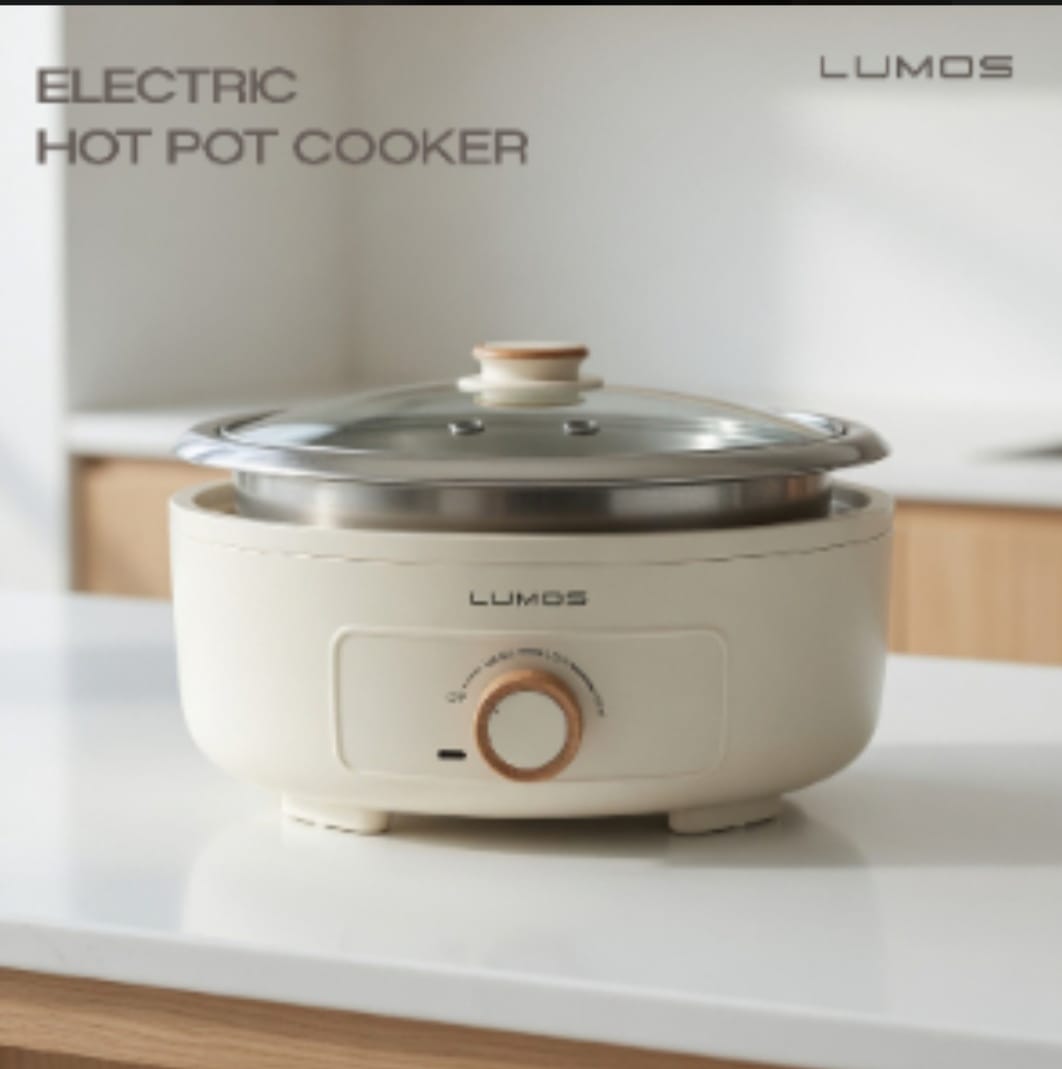 LUMOS Electric Hot Pot Cooker Cream 5L Brand: LUMOS